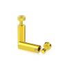 1/2'' Diameter X 1-1/2''  Barrel Length, Aluminum Gold Anodized Finish. Easy Fasten Adjustable Edge Grip Standoff (For Inside Use Only)