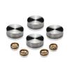 Set of 4 Screw Cover Diameter 11/16'', Satin Brushed Stainless Steel Finish (Indoor Use Only)