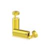 5/8'' Diameter X 1-1/2''  Barrel Length, Aluminum Gold Anodized Finish. Easy Fasten Adjustable Edge Grip Standoff (For Inside Use Only)