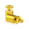 1-1/4'' Diameter X 1-1/2''  Barrel Length, Aluminum Gold Anodized Finish. Easy Fasten Adjustable Edge Grip Standoff (For Inside Use Only)