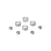 Set of 4 Screw Cover, Diameter: 1/2'', Aluminum Clear Anodized Finish, (Indoor or Outdoor Use)