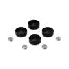 Set of 4 Screw Cover, Diameter: 11/16'' (less 3/4''), Aluminum Black Anodized Finish, (Indoor or Outdoor Use)