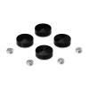 Set of 4 Screw Cover, Diameter: 13/16'' (3/4''), Aluminum Black Anodized Finish, (Indoor or Outdoor Use)