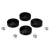 Set of 4 Screw Cover, Diameter: 1'', Aluminum Black Anodized Finish, (Indoor or Outdoor Use)