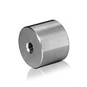 5/16-18 Threaded Barrels Diameter: 1 1/4'', Length: 1'', Brushed Satin Finish only one end thread [Required Material Hole Size: 3/8'' ]