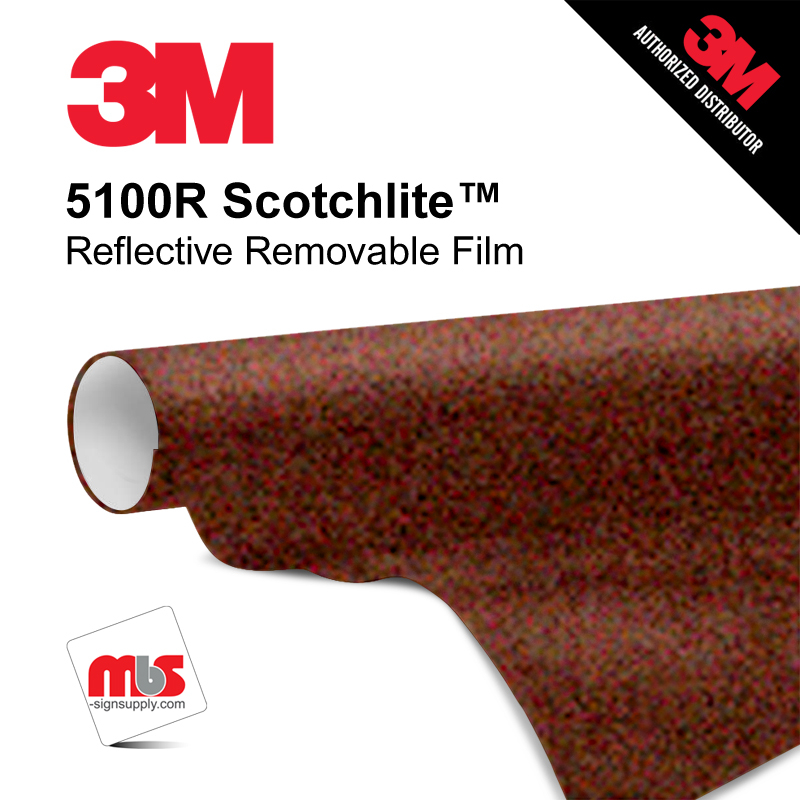 48'' x 50 Yards 3M™ 5100R Scotchlite™ Gloss Brown 7 year Unpunched 7 Mil Graphic Vinyl Film (Color Code 079)