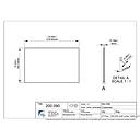 Flat Tempered Glass 8 1/2'' x 5 1/2'', NO pre-drilled holes