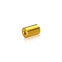 1/4-20 Threaded Barrels Diameter: 5/8'', Length: 1'', Gold Anodized [Required Material Hole Size: 17/64'' ]