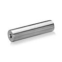 1/4-20 Threaded Barrels Diameter: 3/4'', Length: 3'', Brushed Satin Finish Grade 304 [Required Material Hole Size: 17/64'' ]