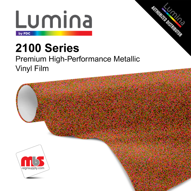 36'' x 50 Yards Lumina® 2100 Metallic Copper 9 Year Unpunched 2 Mil Cast Vinyl Film (Color Code 420)