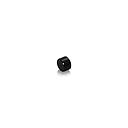 6-32 Threaded Caps Diameter: 1/4'', Height: 5/32'', Black Anodized Aluminum [Required Material Hole Size: 11/64'']