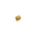 6-32 Threaded Barrels Diameter: 1/4'', Length: 1/4'', Gold Anodized Aluminum [Required Material Hole Size: 11/64'' ]