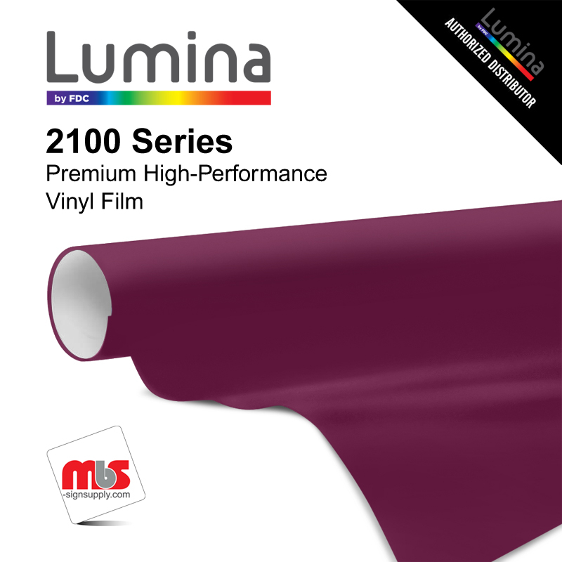 15'' x 50 Yards Lumina® 2100 Gloss Wineberry 9 Year Punched 2 Mil Cast Vinyl Film (Color Code 259)