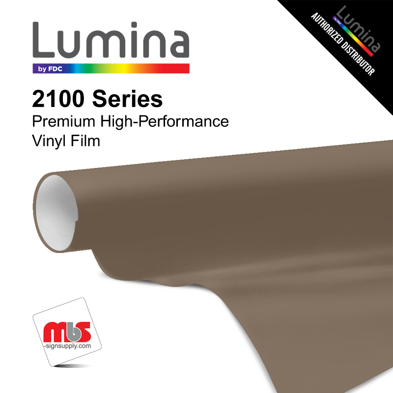 15'' x 50 Yards Lumina® 2100 Gloss Taupe 9 Year Punched 2 Mil Cast Vinyl Film (Color Code 174)