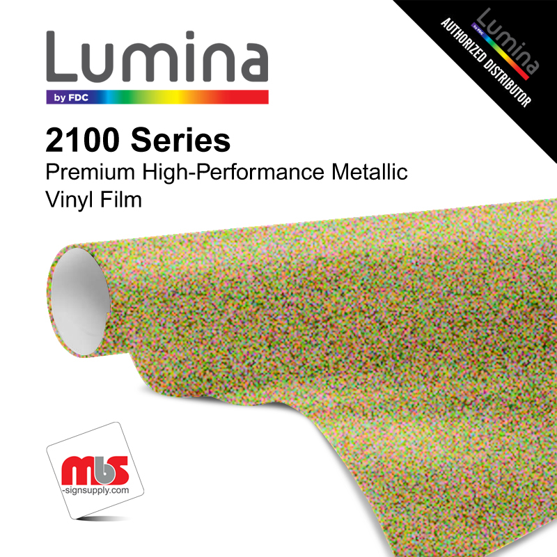 15'' x 50 Yards Lumina® 2100 Metallic Aztec Gold 9 Year Punched 2 Mil Cast Vinyl Film (Color Code 205)