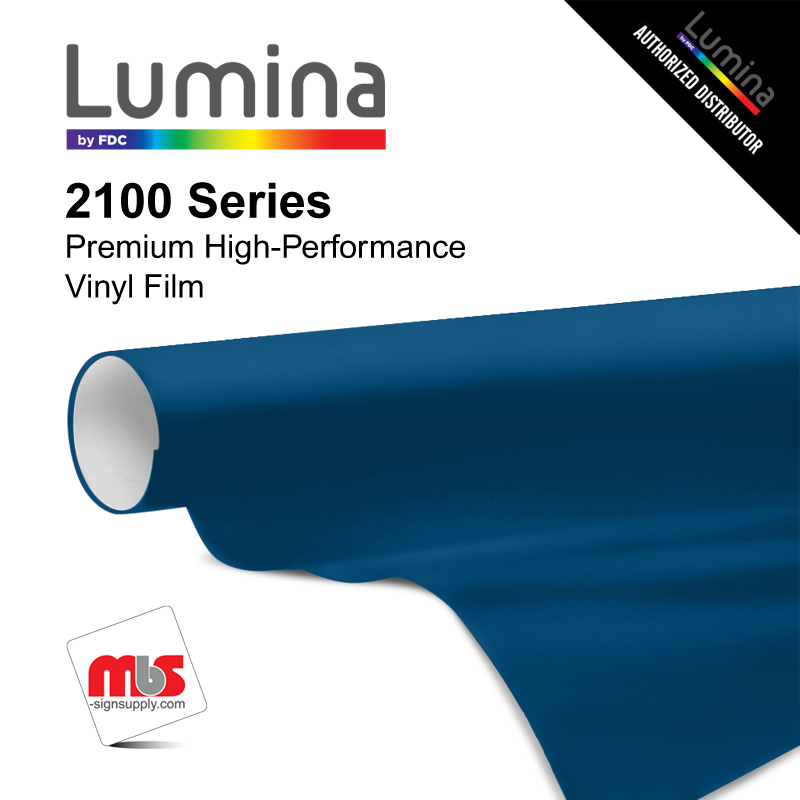 15'' x 50 Yards Lumina® 2100 Gloss Majestic Blue 9 Year Punched 2 Mil Cast Vinyl Film (Color Code 239)