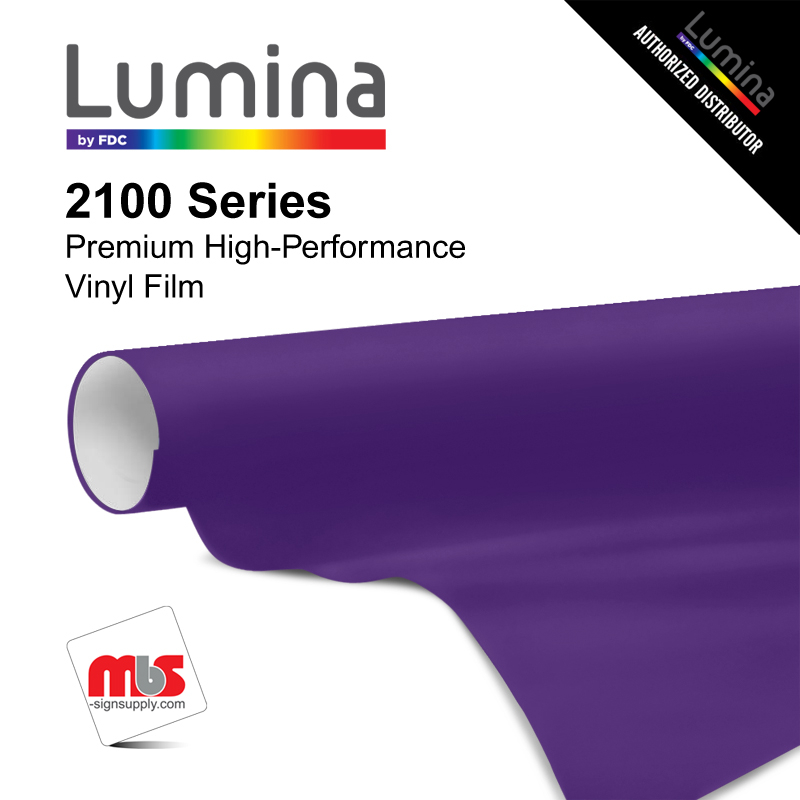 24'' x 50 Yards Lumina® 2100 Gloss Royal Purple 9 Year Punched 2 Mil Cast Vinyl Film (Color Code 074)