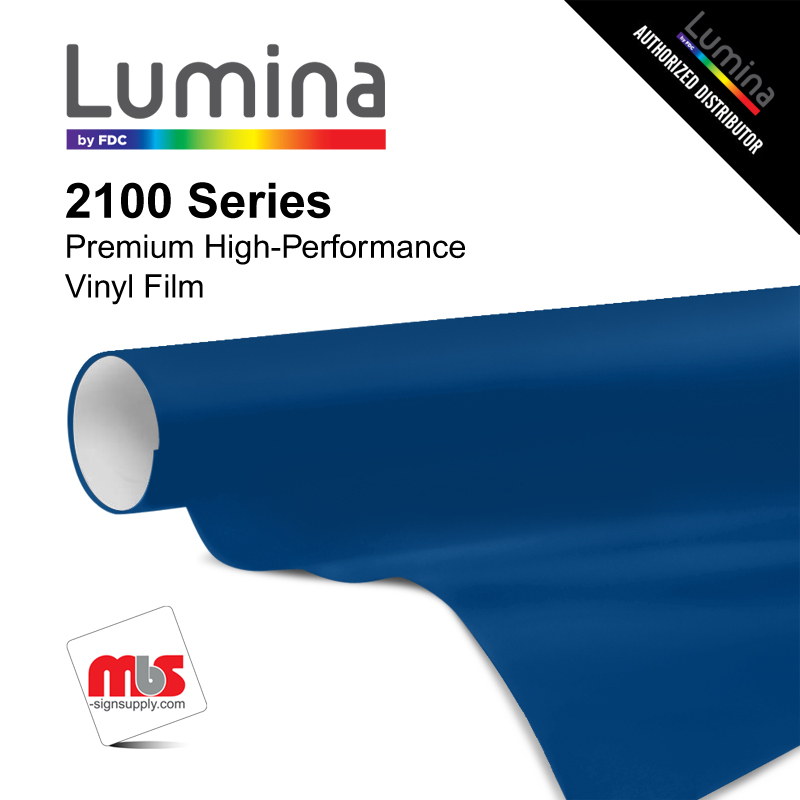 30'' x 10 Yards Lumina® 2100 Gloss Blue 9 Year Punched 2 Mil Cast Vinyl Film (Color Code 305)