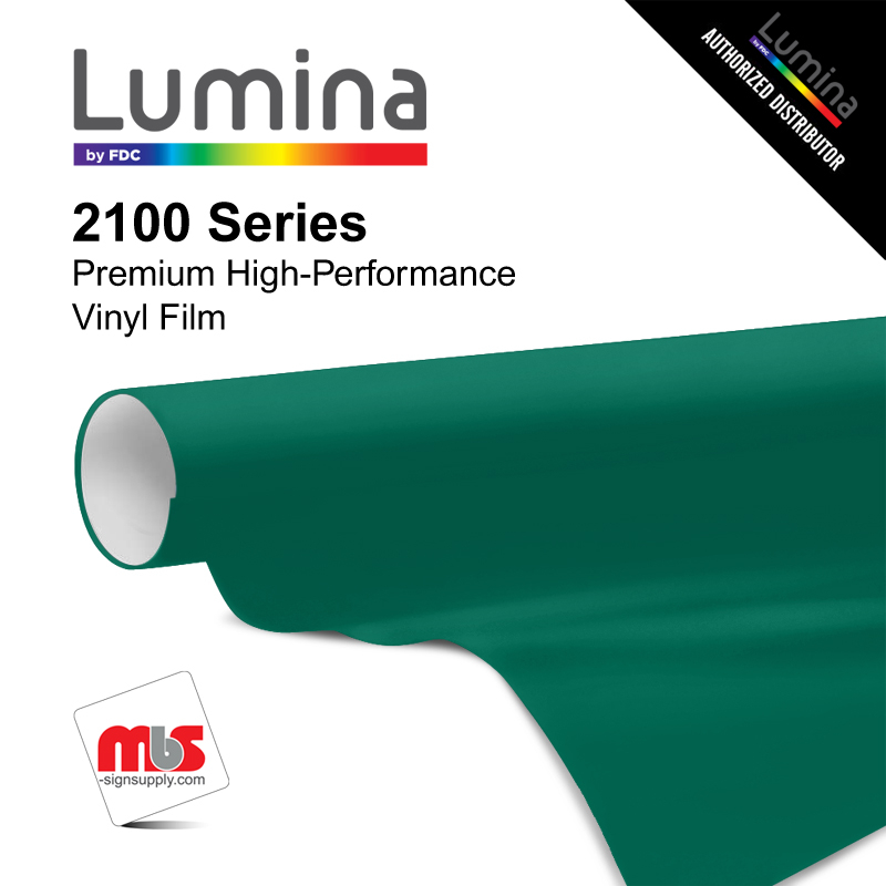 30'' x 10 Yards Lumina® 2100 Gloss Dark Green 9 Year Punched 2 Mil Cast Vinyl Film (Color Code 324)