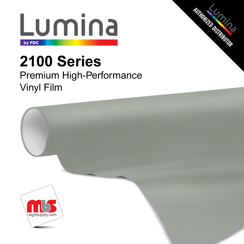 30'' x 10 Yards Lumina® 2100 Gloss Dove Grey 9 Year Punched 2 Mil Cast Vinyl Film (Color Code 028)