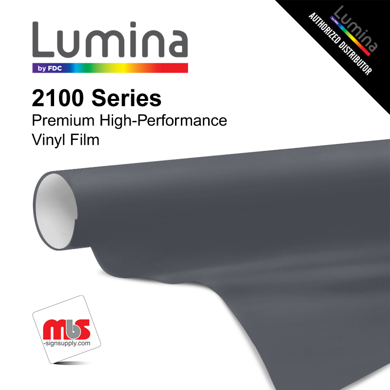 30'' x 10 Yards Lumina® 2100 Gloss Dark Grey 9 Year Punched 2 Mil Cast Vinyl Film (Color Code 052)