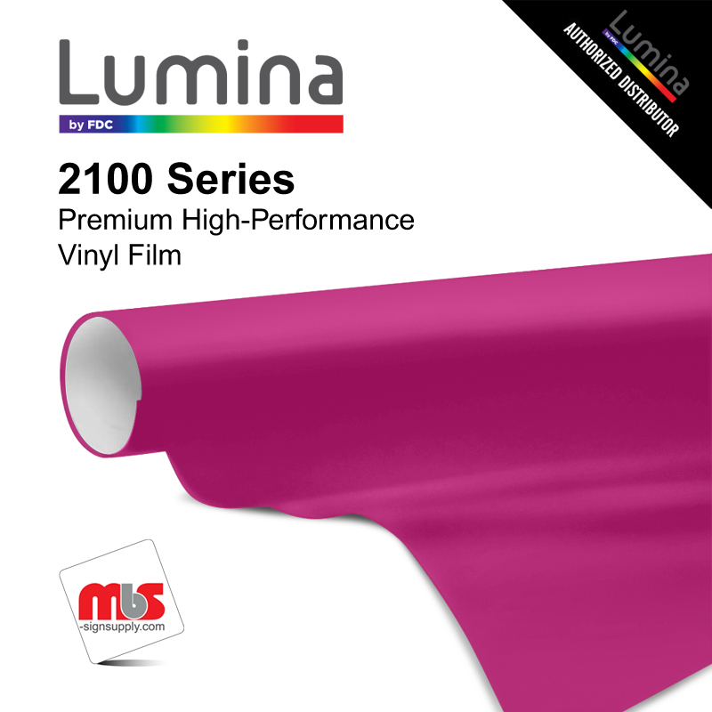 30'' x 10 Yards Lumina® 2100 Gloss Dark Magenta 9 Year Punched 2 Mil Cast Vinyl Film (Color Code 058)