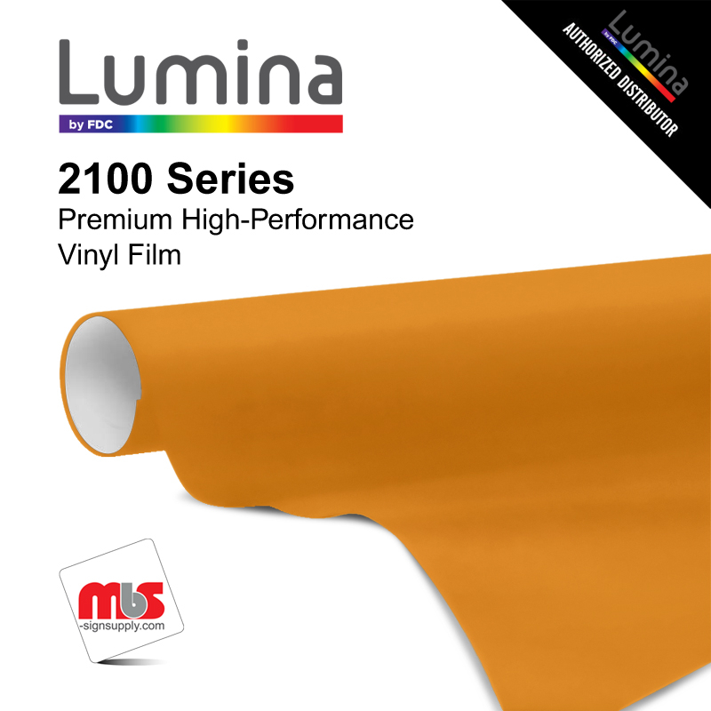 30'' x 10 Yards Lumina® 2100 Gloss Imitation Gold 9 Year Punched 2 Mil Cast Vinyl Film (Color Code 359)