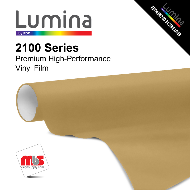 30'' x 10 Yards Lumina® 2100 Gloss Saddle 9 Year Punched 2 Mil Cast Vinyl Film (Color Code 279)