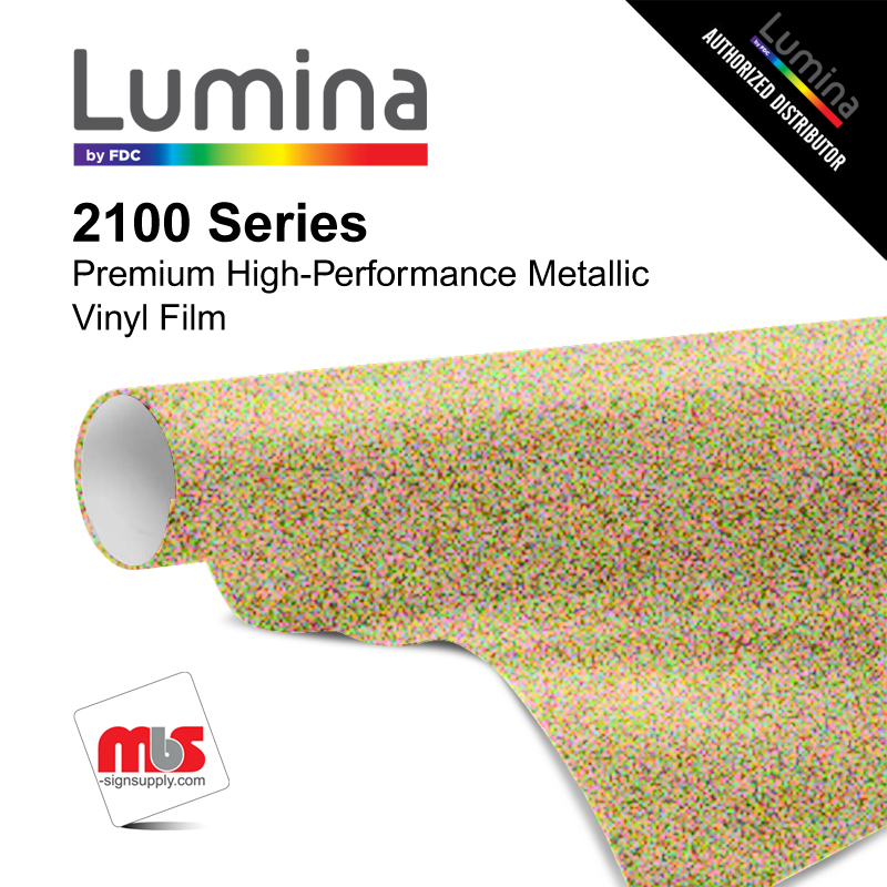 18'' x 10 Yards Lumina® 2100 Metallic Bright Gold 9 Year Unpunched 2 Mil Cast Vinyl Film (Color Code 318)