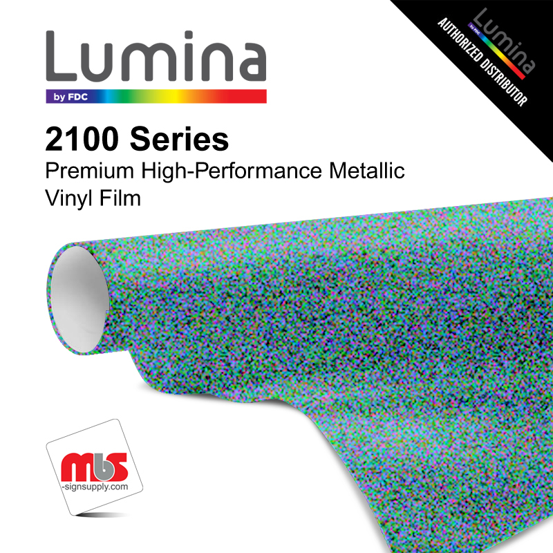 24'' x 50 Yards Lumina® 2100 Metallic Blue 9 Year Unpunched 2 Mil Cast Vinyl Film (Color Code 345)