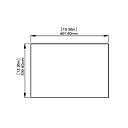 Flat Tempered Glass 19 3/8'' x 13 3/8'', NO pre-drilled holes