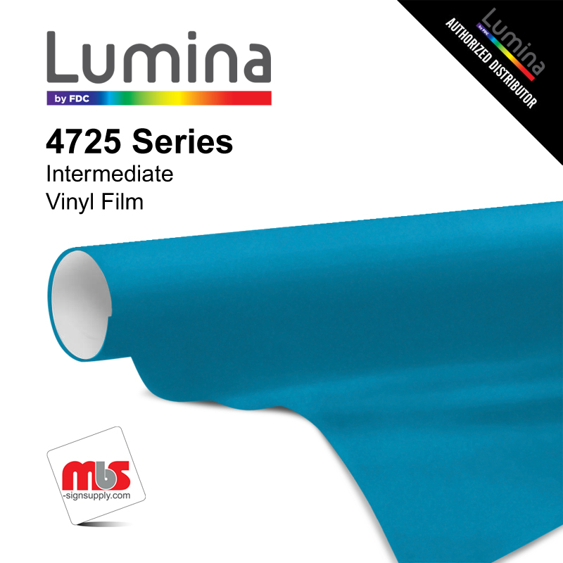 24" x 50 Yards Lumina® 4725 Semi Gloss Olympic Blue 5 Year Unpunched 3.2 Mil Calendered Vinyl Film (Color Code 057)