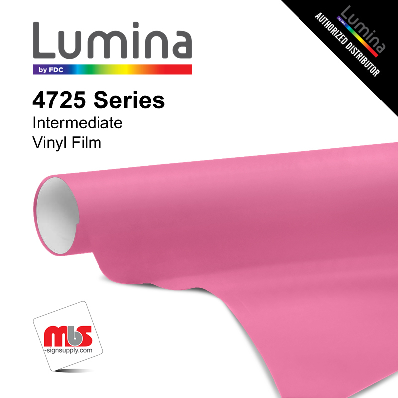 39" x 10 Yards Lumina® 4725 Semi Gloss Magenta 5 Year Unpunched 3.2 Mil Calendered Vinyl Film (Color Code 076)