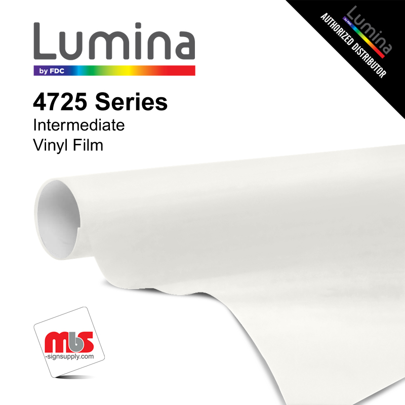 39" x 50 Yards Lumina® 4725 Matte White 5 Year Unpunched 3.2 Mil Calendered Vinyl Film (Color Code 020)