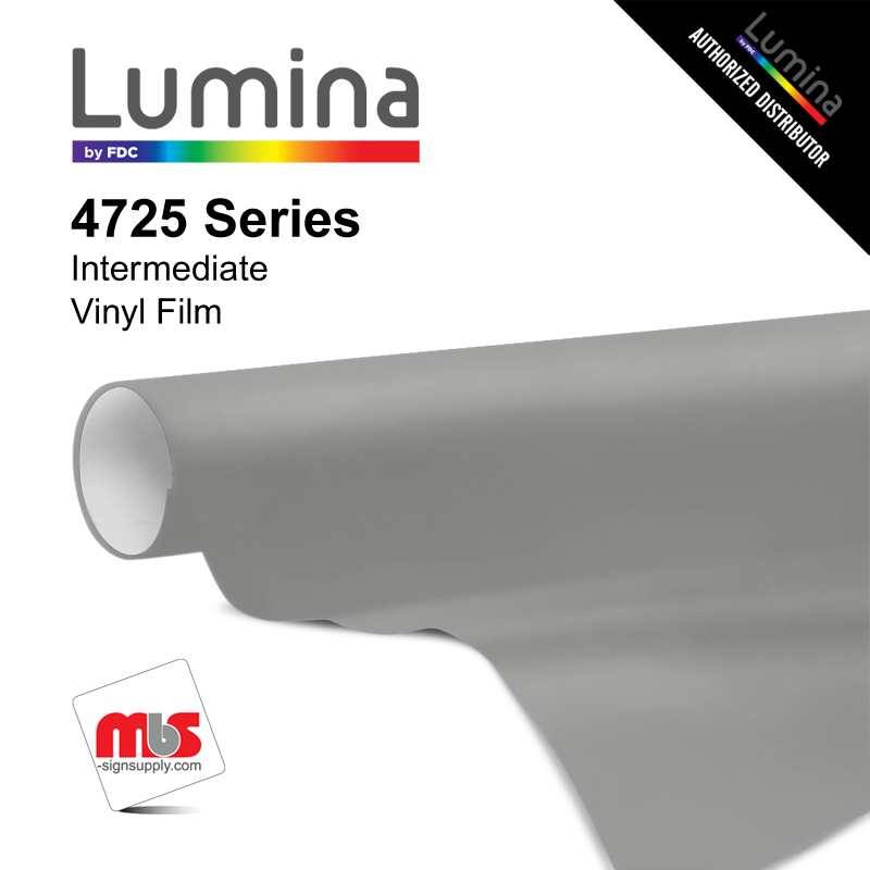 60" x 50 Yards Lumina® 4725 Satin Aluminum 5 Year Unpunched 3.2 Mil Calendered Vinyl Film (Color Code 120)