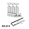 (Set of 4) 5/8'' Diameter X 1-1/2'' Barrel Length, Stainless Steel Satin Brushed Finish. Adjustable Edge Grip Standoff with (4) 2208Z Screw and (4) LANC1 Anchor  for concrete/drywall (For Inside Use Only)