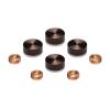 Set of 4 Conical Screw Cover, Diameter: 5/8'', Aluminum Bronze Anodized Finish (Indoor or Outdoor Use)