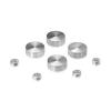 Set of 4 Conical Screw Cover, Diameter: 11/16'' (Less 3/4''), Aluminum Clear Shiny Anodized Finish (Indoor or Outdoor Use)