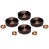 Set of 4 Conical Screw Cover, Diameter: 1'', Aluminum Bronze Anodized Finish (Indoor or Outdoor Use)