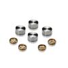 Set of Conical Screw Cover Diameter 1/2'', Stainless Steel Polished (Indoor or Outdoor)