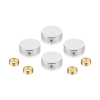 Set of 4 Locking Screw Cover Diameter 13/16'', Polished Stainless Steel Finish (Indoor Use Only)