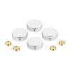 Set of 4 Locking Screw Cover Diameter 1'', Polished Stainless Steel Finish (Indoor Use Only)