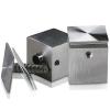 1-3/16'' x 1-3/16''  Stainless Steel Square Standoff Satin Brushed Finish (for Outdoor & Indoor) [Required Material Hole Size: 3/8'']