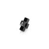 4-Way Standoffs Hub, Diameter: 1'', Thickness: 1/4'', Black Anodized Aluminum [Required Material Hole Size: 7/16'']