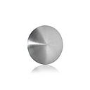 5/16-18 Threaded Rounded Caps Diameter: 1'', Height: 1/8'', Brushed Satin Stainless Steel Grade 304 [Required Material Hole Size: 3/8'']