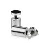 1'' Diameter X 1-1/2'' Barrel Length, Stainless Steel Polished Finish. Easy Fasten Adjustable Edge Grip Standoff (For Inside Use Only) (Combination Screw)