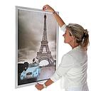 Aluminum Front Load Easy Snap Wall Poster Frame, Silver, 1.25'' profile,  24''x36''