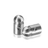 1/2'' Diameter X 1/2'' Barrel Length Stainless Steel Standoffs Rounded Head  Satin Brushed Finish (for Indoor) [Required Material Hole Size: 3/8'']