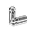 1/2'' Diameter X 1'' Barrel Length Stainless Steel Standoffs Rounded Head Satin Brushed Finish (for Indoor) [Required Material Hole Size: 3/8'']