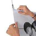 Clear Plastic Banner Rails, Hinged Easy Snap Open System, 18'' Length